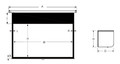 Manualny ekran projekcyjny Lupus 203x127 cm MW (16:10)